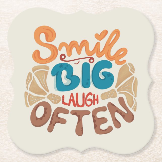 Smile Big Laugh Often: Glatt Underlägg Papper (Framsida)
