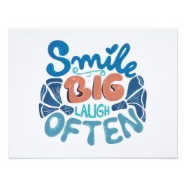 Smile Big Laugh Oofta: Varningsbudskap Fototryck