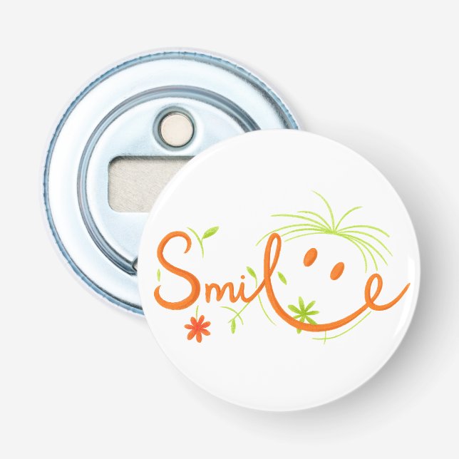 Smile Borste Stil Linjekonst | Flasköppnare (Framsidan)