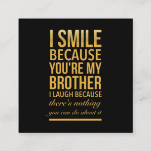 Smile bro Funny födelsedagskalkyl för bröder fr