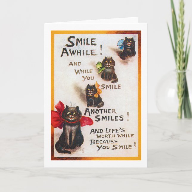 Smile Cats, Louis Wain Kort (Framsida)