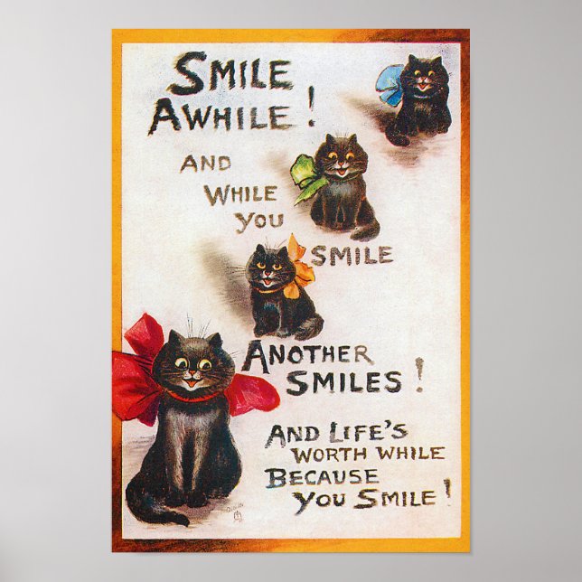 Smile Cats, Louis Wain Poster (Framsidan)