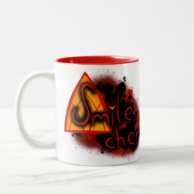 Smile, Cher :) Två-Tonad Mugg (Vänster)