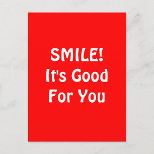 SMILE! Det är Bra för dig. Röd. Vykort