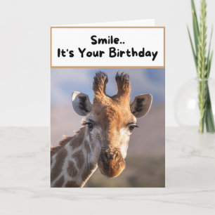 Smile. Det är din födelsedag - Giraffe Kort