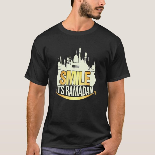 Smile Det är Ramadan Lycklig muslimsk Eid Mubarak  T Shirt (Framsida)
