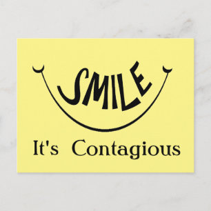 Smile det är smittsamt vykort