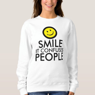 Smile det förvirrar folk att citera skjorta t shirt