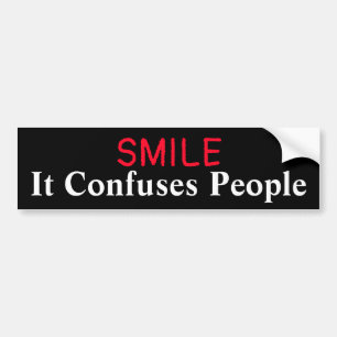 SMILE Det förvirrar människor Bildekal