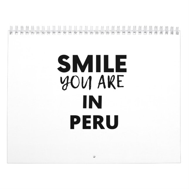 SMILE DU ÄR I Peru Kalender (Omslag)