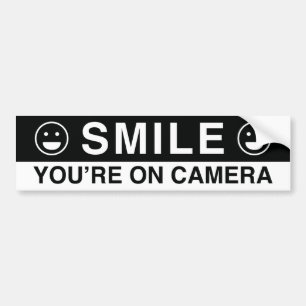 Smile du är på kameran bildekal