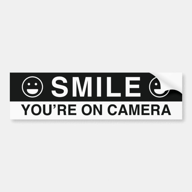 Smile du är på kameran bildekal (Framsidan)