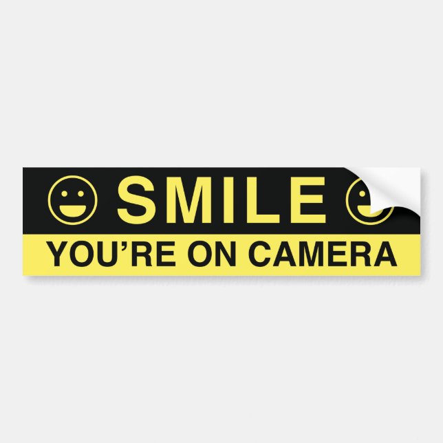 Smile du är på kameran bildekal (Framsidan)