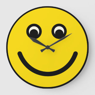 Smile Emoji Clock Stor Klocka