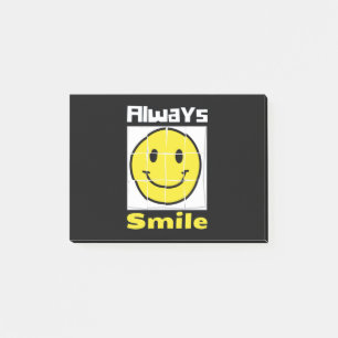 Smile emoji post-it block