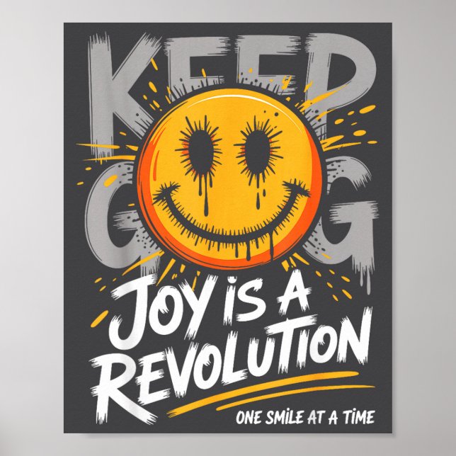 Smile Face Optimism Good Energy Mental Health Awar Poster (Framsidan)