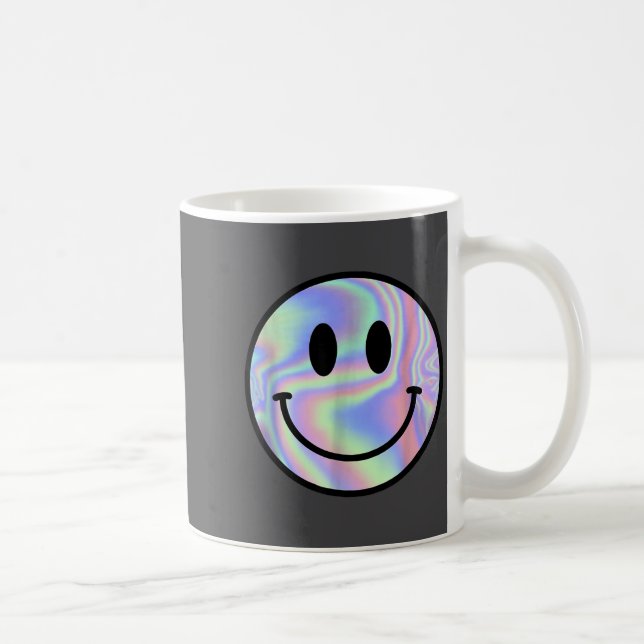 Smile Face Shirt Happy Smiling Face Rave Edm Music Kaffemugg (Höger)