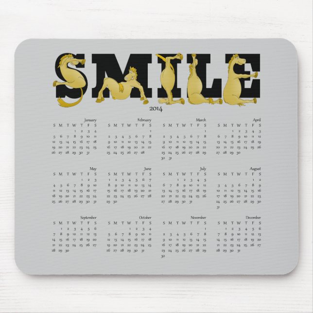 SMILE flexibel gräddkalender 2014 Musmatta (Framsidan)