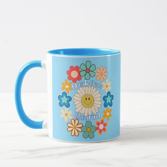 Smile Flower 2 Kaffe Mugg (Vänster)