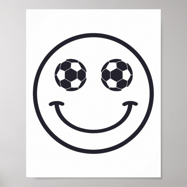Smile Fotboll Byll Cool Fotboll Utbildning För Fli Poster (Framsidan)