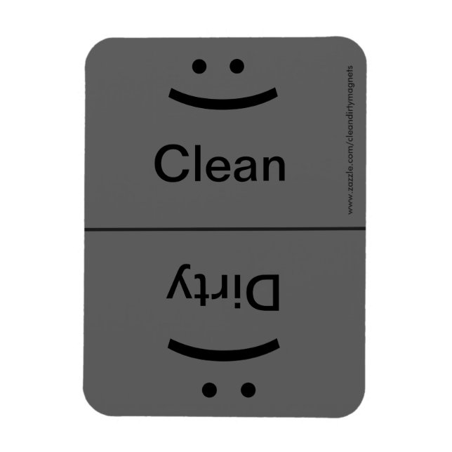 Smile/Frown - Drk Grått Magnet (Vertikal)