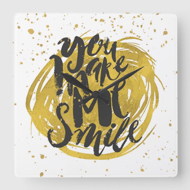 Smile Fyrkantig Klocka (Framsida)