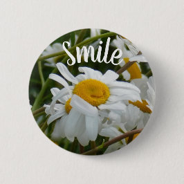 Smile - Glad Blomma - Glad Ansikte Leende Tusenskö Knapp