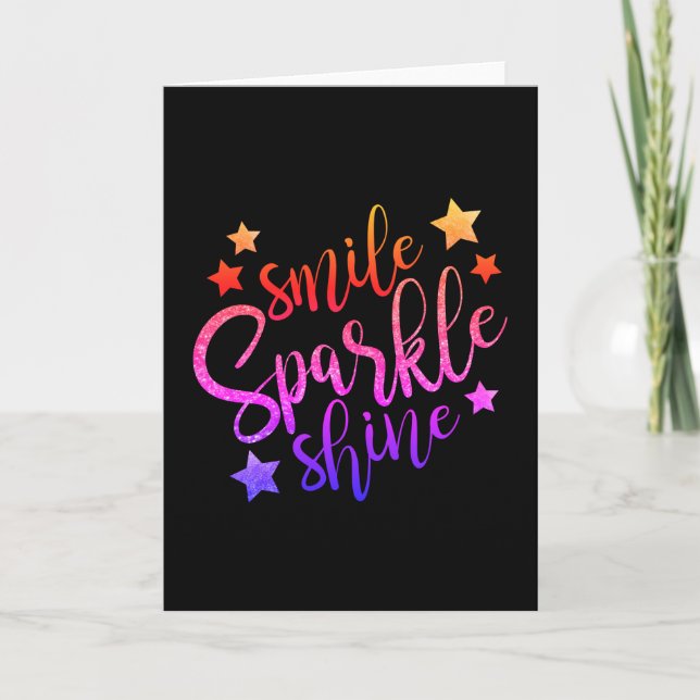Smile Gnistra Shine Black, flerfärgad offert Kort (Framsida)