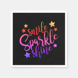 Smile Gnistra Shine Black, flerfärgad Pappersservett
