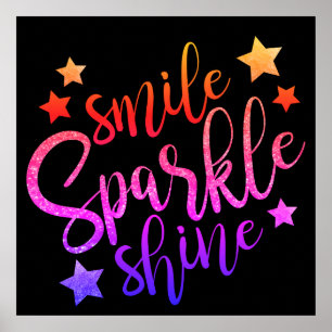 Smile Gnistra Shine Black Multi Poster