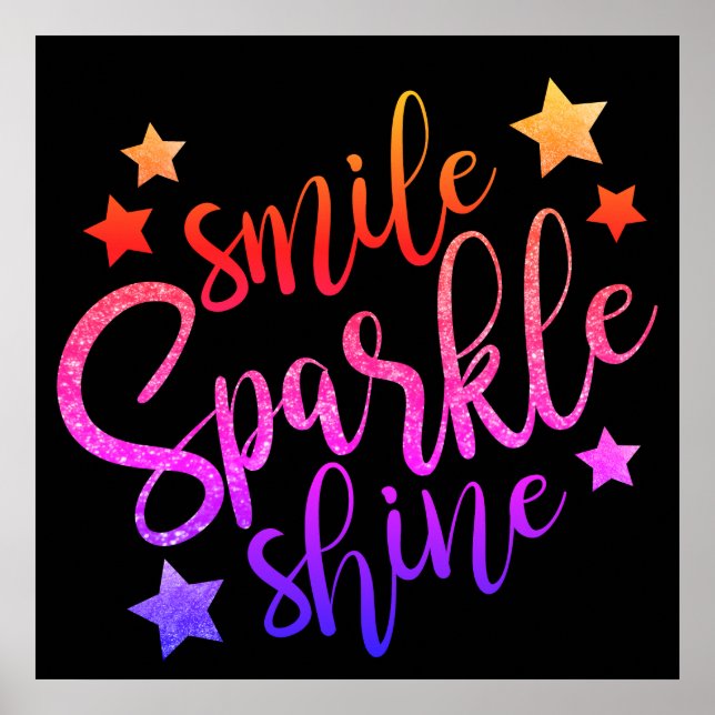 Smile Gnistra Shine Black Multi Poster (Framsidan)