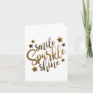 Smile Gnistra Shine, hälsningskort för stjärnor gu Kort