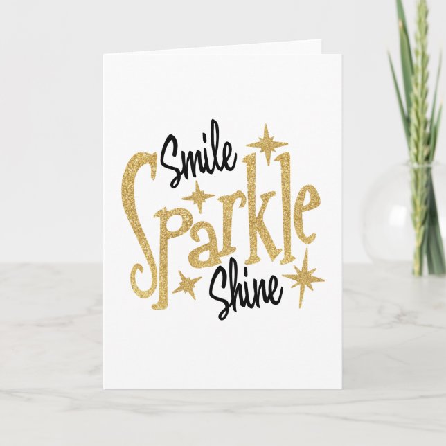 Smile Gnistra Shine Inspirational Kort (Framsida)