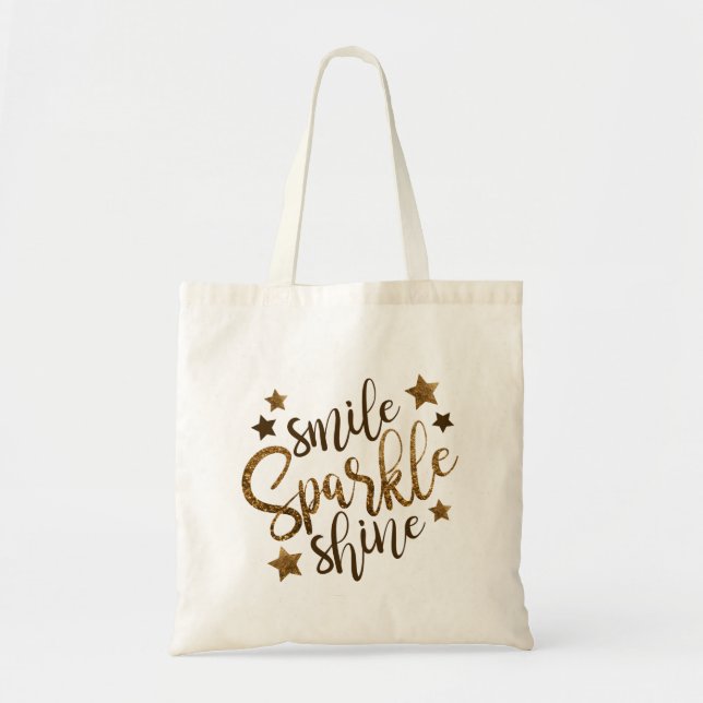 Smile Gnistra Shine Tote Bag Tygkasse (Framsidan)