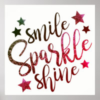 Smile Gnistra Shine Vin White Poster