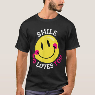 Smile God Kärlek You Lycklig Faith Kärlek Jesus Kr T Shirt
