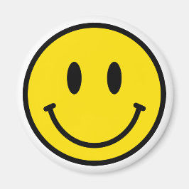 Smile Gult Red Black White Lycklig Ansikte Emoji Magnet