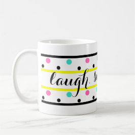 Smile Gult Rosa Turcos Polka dots Kaffemugg