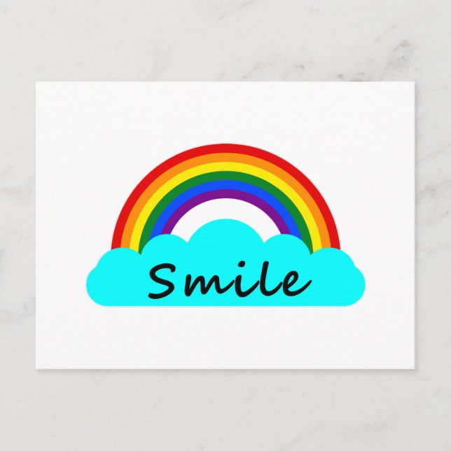 Smile - HBT-regnbåge Vykort (Framsida)