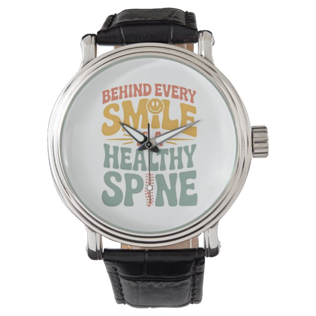 Smile Healthy Spine Chiropractor-offertdesign Armbandsur (Framsida)