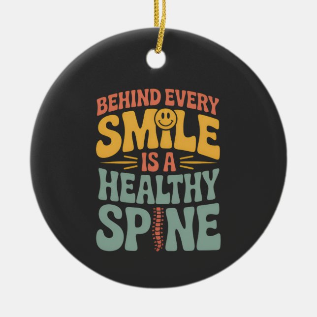 Smile Healthy Spine Chiropractor-offertdesign Julgransprydnad Keramik (Framsidan)
