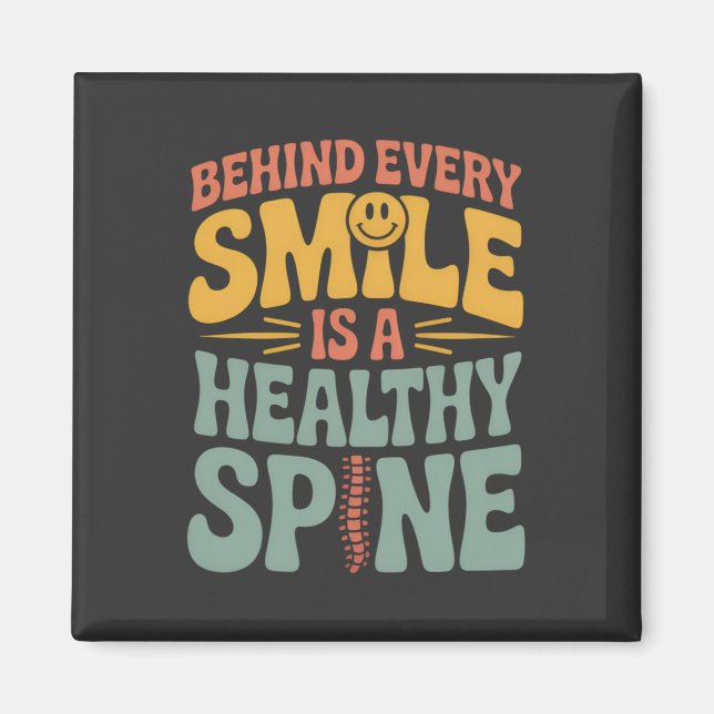 Smile Healthy Spine Chiropractor-offertdesign Magnet (Framsidan)