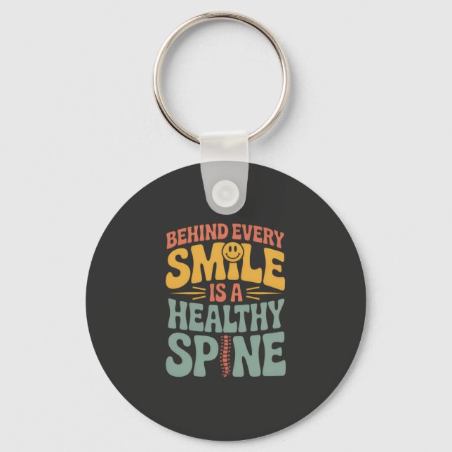 Smile Healthy Spine Chiropractor-offertdesign Nyckelring (Framsida)