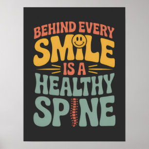 Smile Healthy Spine Chiropractor-offertdesign Poster