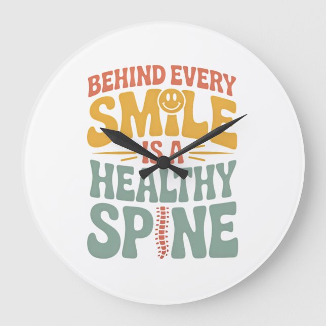 Smile Healthy Spine Chiropractor-offertdesign Stor Klocka (Framsida)