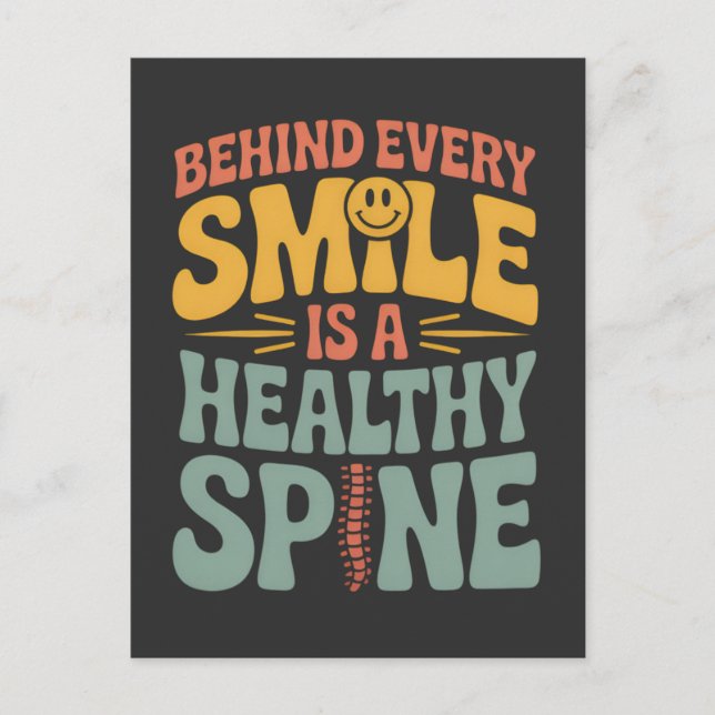 Smile Healthy Spine Chiropractor-offertdesign Vykort (Framsida)