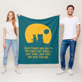 Smile, hope, courage fleecefilt