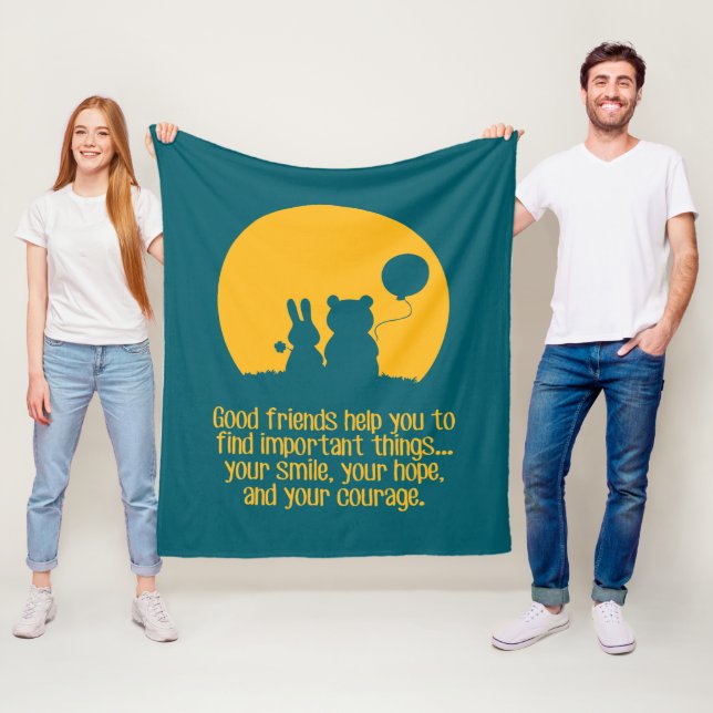 Smile, hope, courage fleecefilt (På plats)