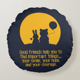 Smile, hope, courage rund kudde