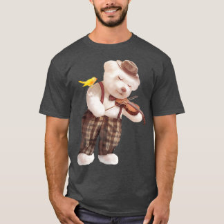 Smile Hund Speling Violin T Shirt
